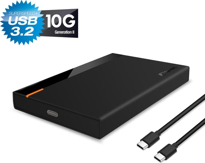 Actual product image Fantec PL-25U31 6.35cm 2.5inch SATA SSD hard drive enclosure USB-C USB 3.1 10G technology (2.5")