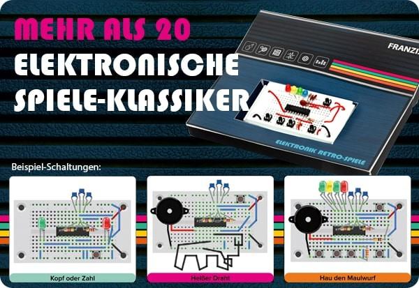 Produktbild Franzis Elektronik Retro-Spiele Bausatz