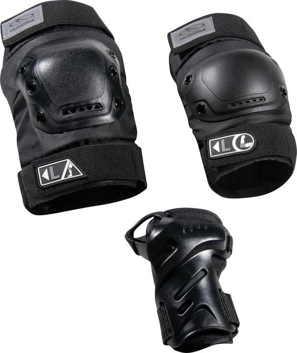 Produktbild Hudora Biomechanisches Protektoren-Set (L, Knieschoner, Ellbogenschoner, 6 Stück)