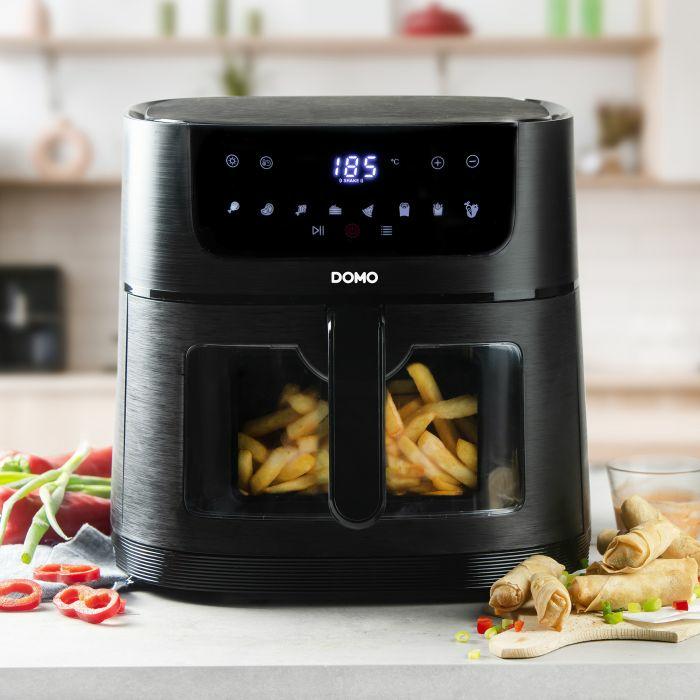 Actual product image Domo Deli-freyer hot air fryer 1800W with display, non-stick coating, overheating protection, T