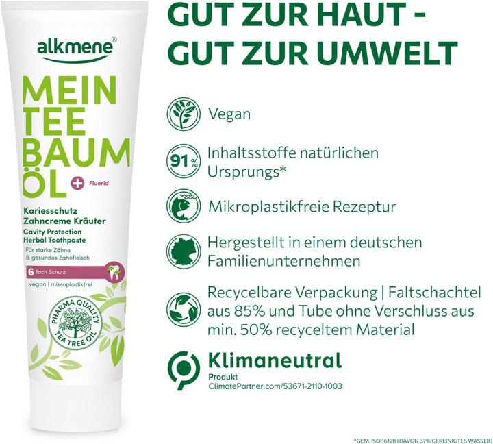 Produktbild Alkmene Kariesschutz Kräuter Zahncreme (100 ml)