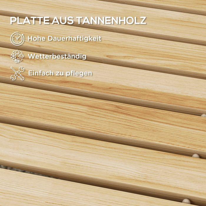Produktbild Swisshandel24 120cm Gartenweg, Rollweg Gartentritt Dekorative Holztritt aus Tannenholz, Natur (1 x, 120 x 47 cm)