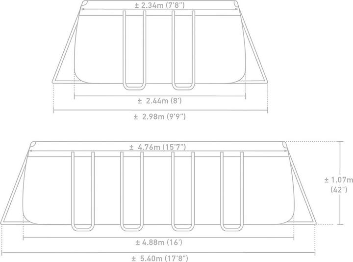 Produktbild Intex Prism Frame (488 x 244 x 107 cm)