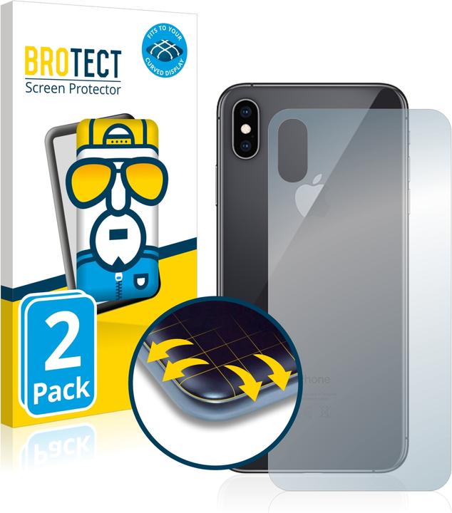 BROTECT Full-Cover Displayschutz (2 Stück, Apple iPhone XS Max)