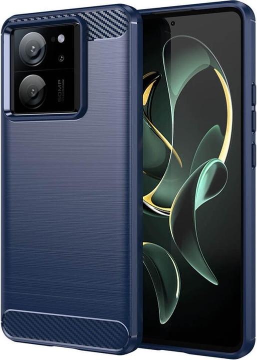 Produktbild Cover-Discount Xiaomi 13T / 13T Pro - Metall Carbon Look Hülle blau (Xiaomi 13T)