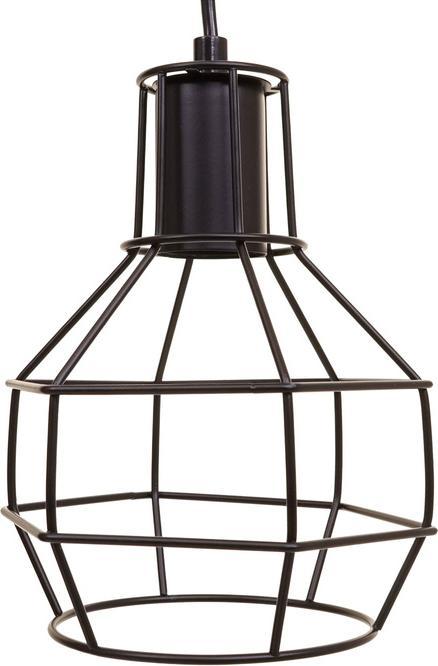 Actual product image Swisshandel24 Pendant Lamp Hanging Lamp, Industrial Metal Height Adjustable Black - 9x Lattice Lamps (E27)