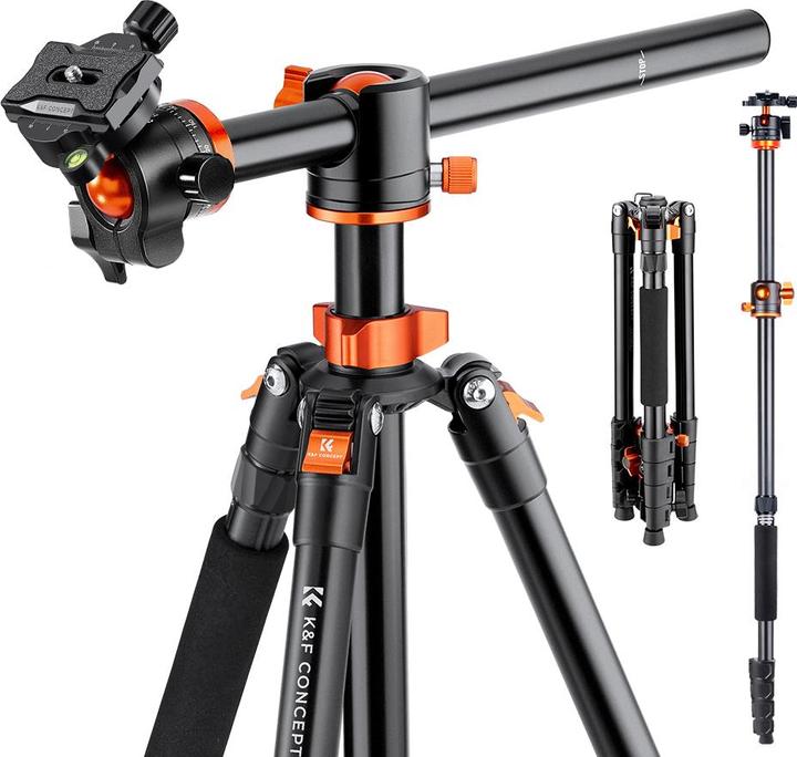 Actual product image K&F Concept T255A3+BH-28L Magnesium Aluminum Alloy Tripod (Metal)