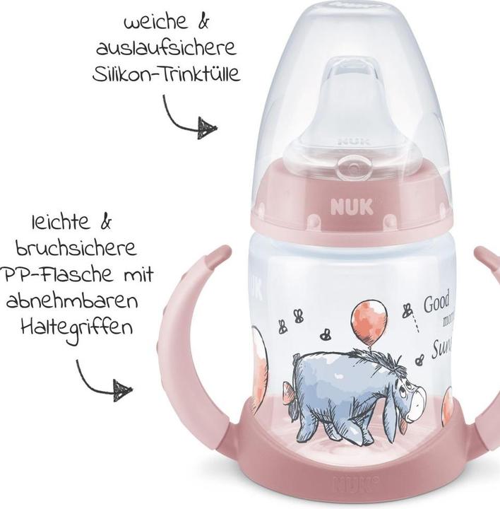 Actual product image NUK Disney Winnie the Pooh First Choice Baby Bottle Temperature Control, 150ml, 6-18 months, ros... (150 ml)