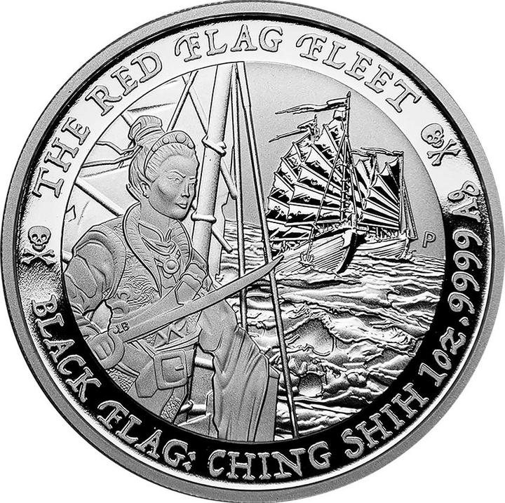 The Perth Mint Silver Black Flag - The Red Flag Fleet - 1 oz - 2021 (999.90, 2021)