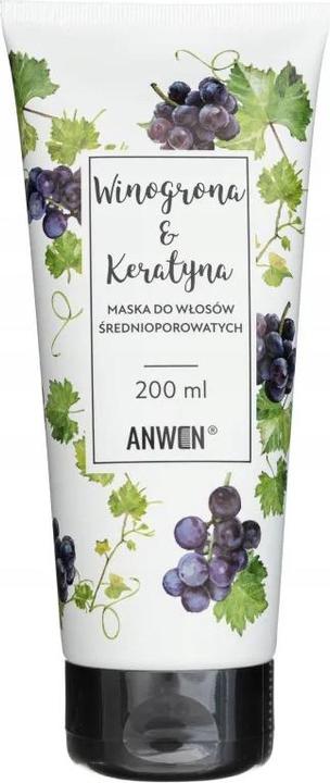 Immagine prodotto Anwen Maschera per capelli a media porosità Uva e Cheratina 200Ml (200 ml)
