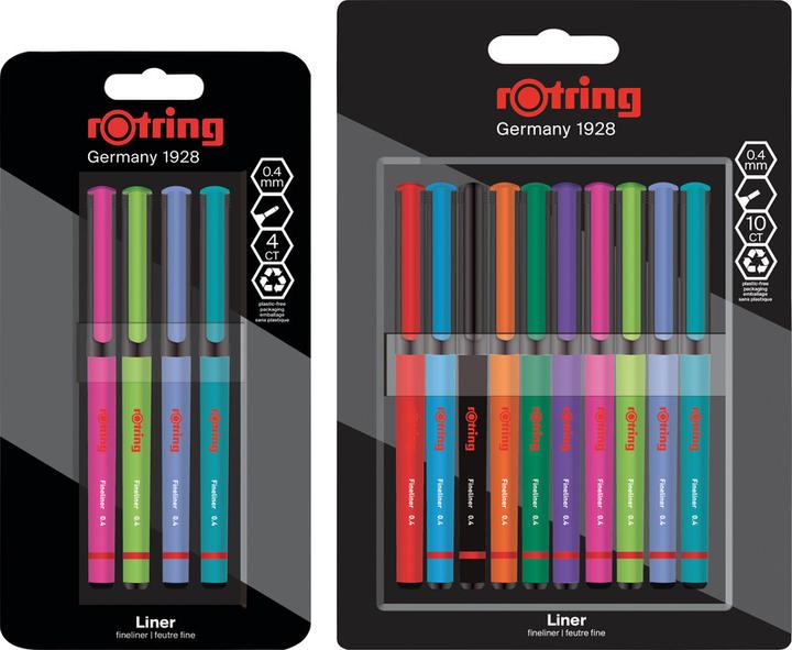 Produktbild Rotring Fineliner-Feinfaserschreiber Fun Farben (Mehrfarbig, 4 x)