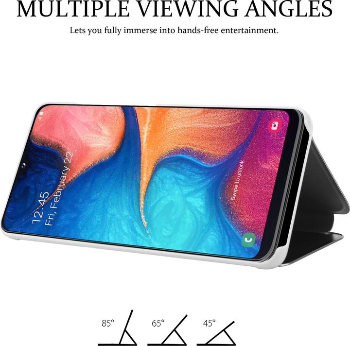 Actual product image Cadorabo Book Smart View Mirror Cover (Samsung Galaxy A20e)