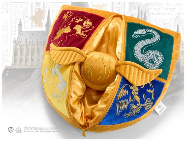Produktbild Noble Collection Harry Potter oreiller avec peluche Quidditch Crest & Vif d'or (36 cm)