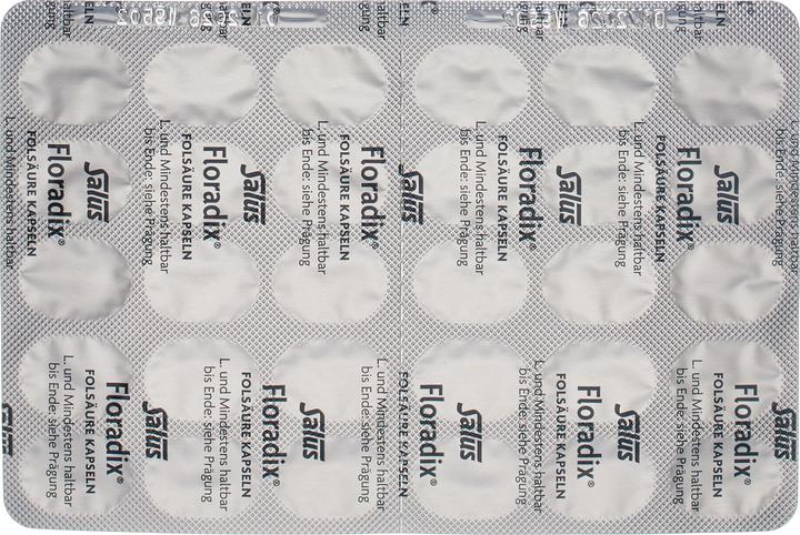 Nutritional values and ingredients Salus Floradix (60 Piece, Capsules, 22 g)