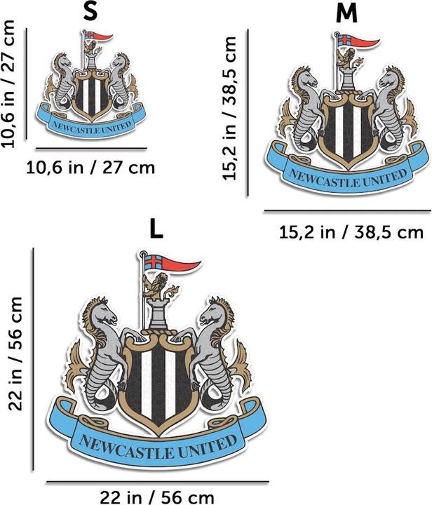 Actual product image Iconic Newcastle United FC - Logo - Wooden Puzzle Size S (150 pieces) (150 pieces)
