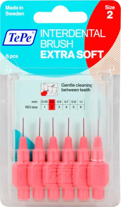 TePe Interdental Brush 0.50mm x-soft rot (6 x, 0.50 mm)