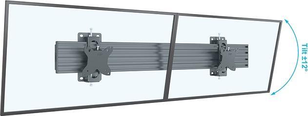 Image du produit Multibrackets Support mural Side by Side, 27"-32 ",VESA 75x75- (Mur, 75", 20 kg)