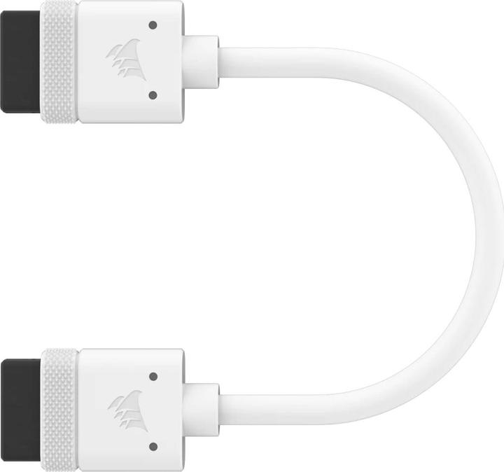 Actual product image Corsair iCUE LINK Cable 2x 100mm with Straight connectors, White (White)