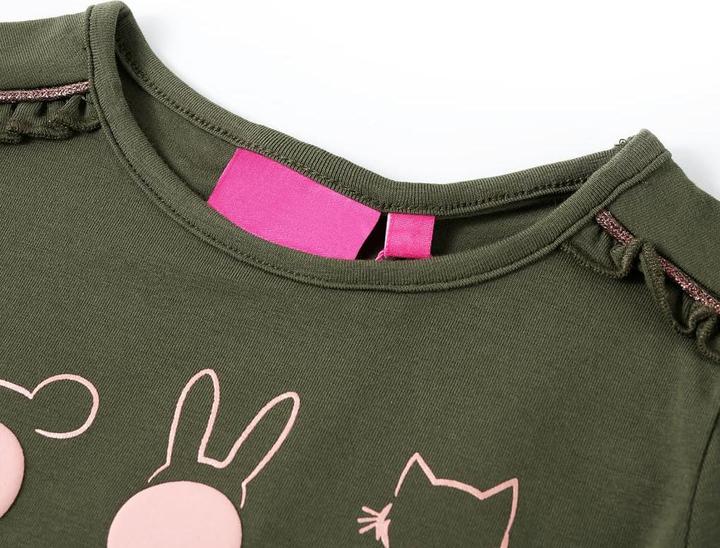 Immagine prodotto VidaXL Camicia da bambino a maniche lunghe kaki 140,Materiale: 95 % cotone. 5 (140)