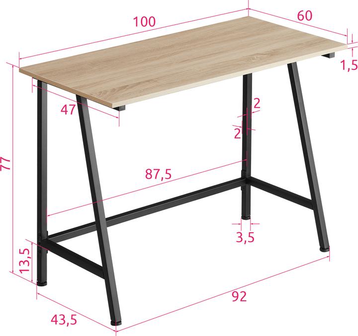 Produktbild tectake Newton (100 x 55 x 77 cm)