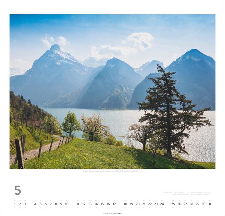 Produktbild Schweiz Kalender 2026 - Schönste Landschaften und Ansichten (48 x 46 cm, Deutsch)