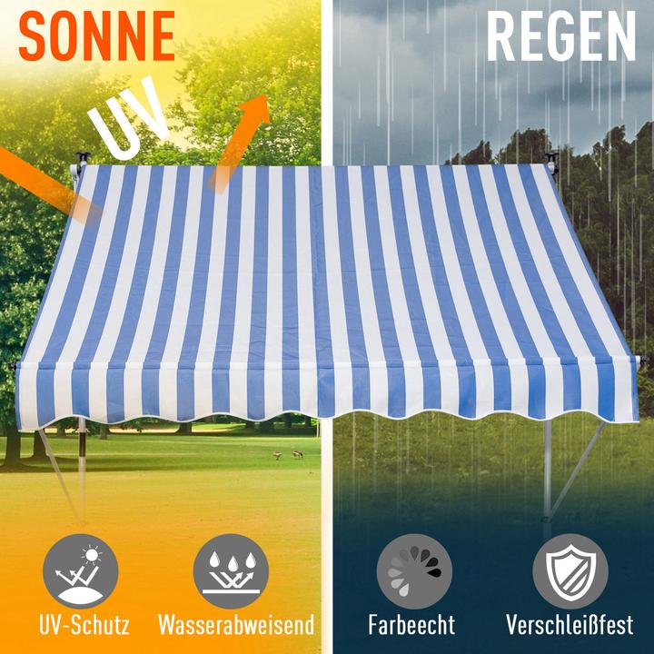Produktbild Outsunny Klemmmarkise mit Handkurbel (2 m)