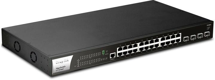 Actual product image Draytek Switch 440mm VigorSwitch P-2282X 4*SFP+/24*GE/PoE+ retail (28 Ports)