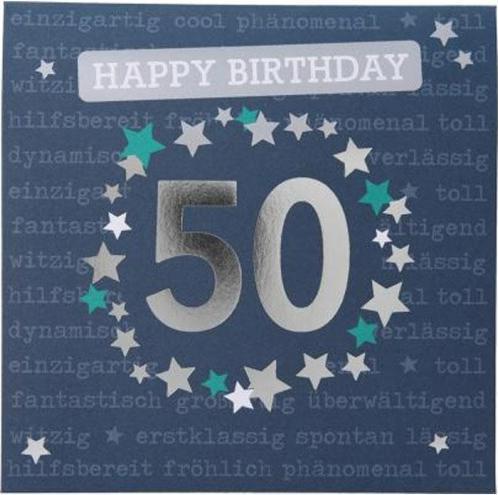 Produktbild Magni Depesche 0011694-008 Pop-up Glückwunschkarte zum 50. Geburtstag, Klappkarte mit Musik, Lichtelemente (1 Stk.)