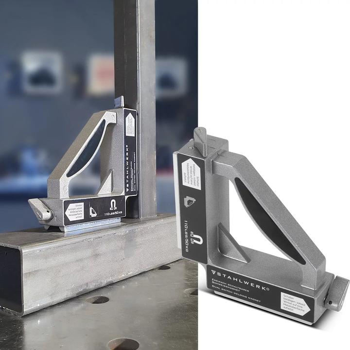 Produktbild Stahlwerk Zweifach Schaltbarer Schweissmagnet, 90 Grad Eckmagnet zwei Schaltern