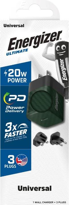 Immagine prodotto Energizer Caricabatterie Power Delivery - 20 W - UE/UK/USA, verde (20 W)