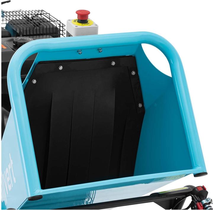 Produktbild Hillvert Gartenhäcksler Häcksler Schredder Holzhäcksler Benzin 15 PS 3600 U/min auf Raupe