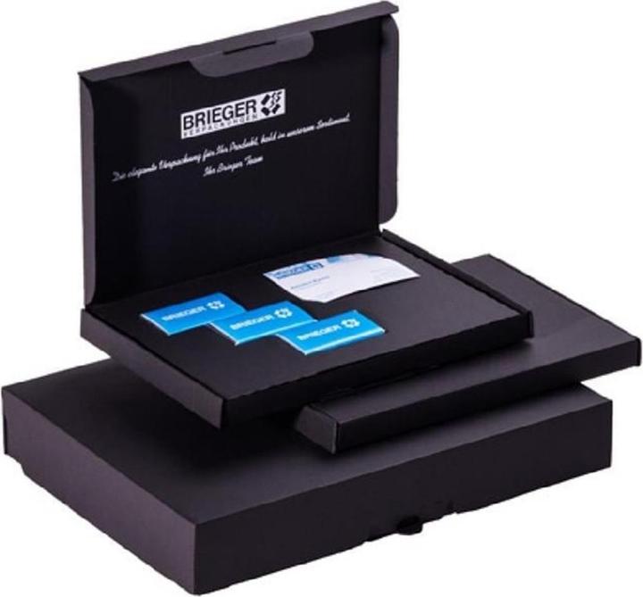 Produktbild Brieger Versandkarton Ligne Noire 238 x 164 x 45 mm, Schwarz (0.5 x 34 x 58 cm, 1 x)