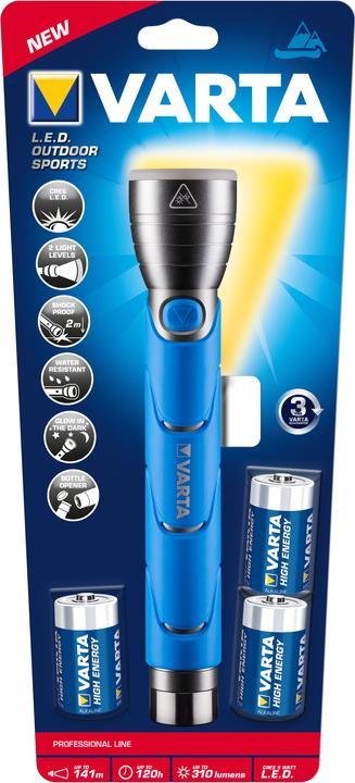 Varta Taschenlampe Outdoor S 3C (25 cm, 310 lm)