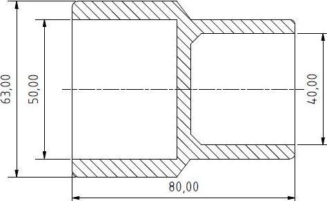 Immagine prodotto Poolomio Manicotto riduttore in PVC 63/50 x 40