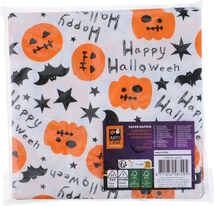 Produktbild Arti Casa Halloween Serviette happy hallowe