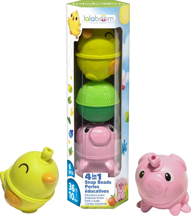 Image du produit Lalaboom Tube Perles De Motricite Animaux De La Ferme Version Poussin