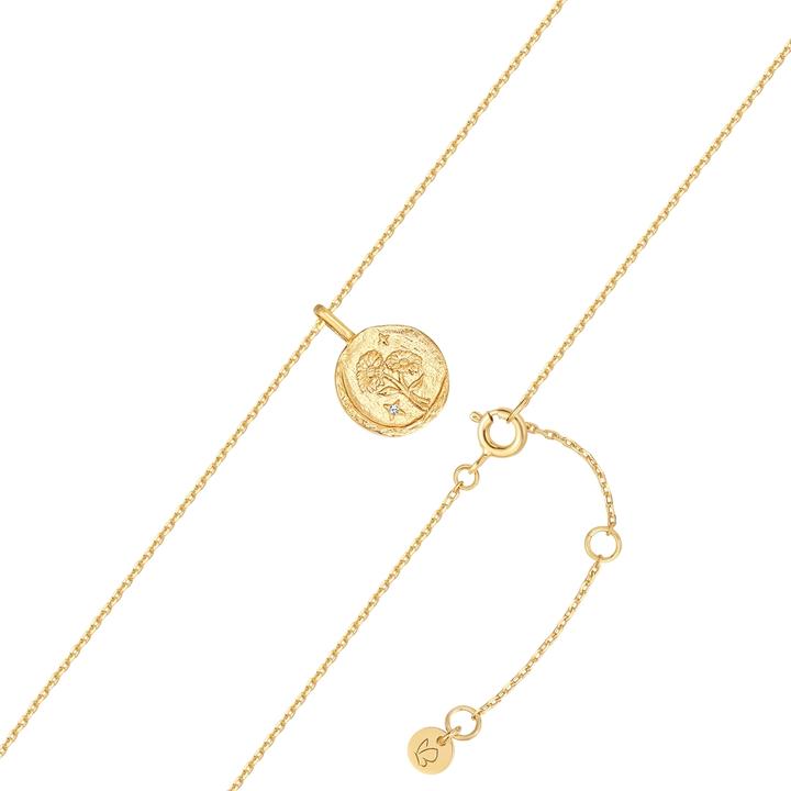 Image du produit Glanzstücke München Collier femme fleur de naissance Pâquerette d'avril - 37178 (Argent Sterling, 40 - 45 cm)
