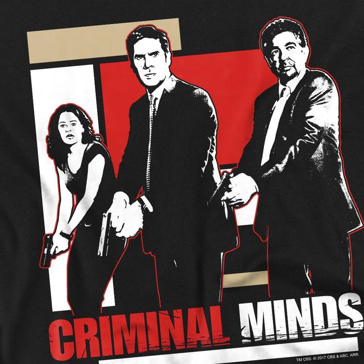 Actual product image Criminal Minds Mens Guns Drawn T-Shirt (M)