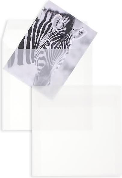 Produktbild Blanke Briefumschläge Offset transparent 160x160mm 100g/qm HK VE=100 Stück weiss (100 x)