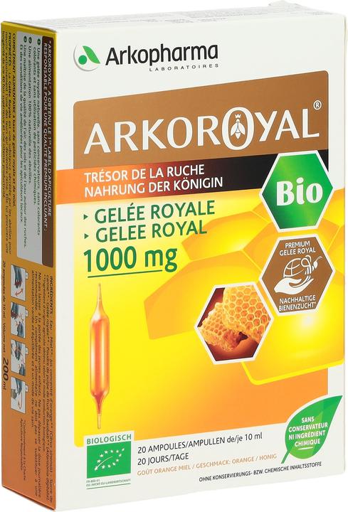 Actual product image Arkopharma Arkoroyal Bio Gelée Royal 1000mg (20 Piece, Ampoule, 385 g)