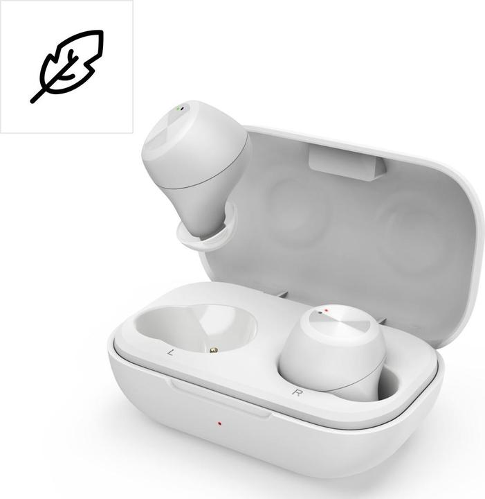 Thomson WEAR7701W Casque d'écoute Bluetooth®, intra-auriculaire, True Wireless, microphone, blanc (4 h, Sans fil)