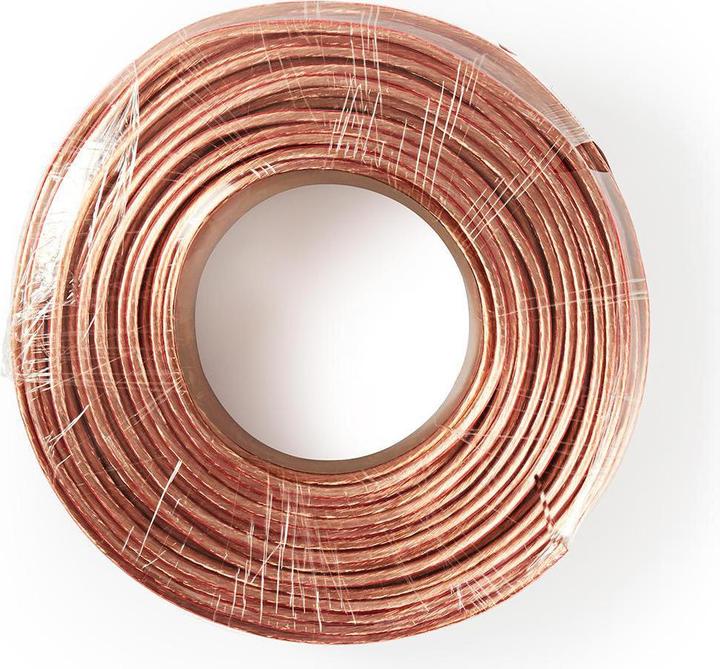 Produktbild Nedis Lautsprecherkabel| 2x 4.00 mm²| CCA| 100.0 m| rund| PVC| Transparent| - Verlänge (100 m, 4 mm²)
