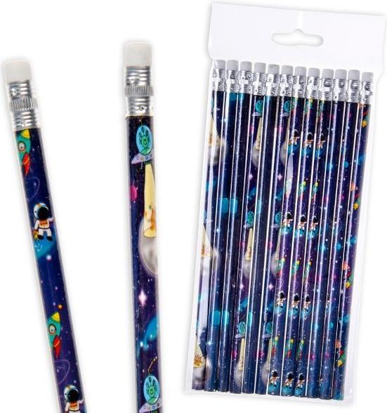 Actual product image LG-Imports Weltall Bleistifte mit Radiergummi Weltraum Party (12 x)
