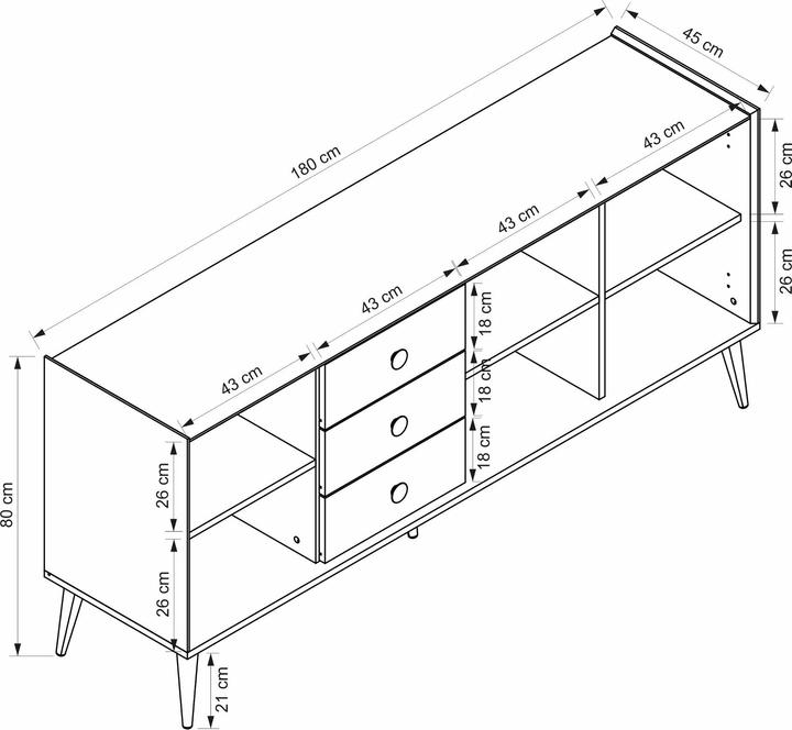 Actual product image Skye Decor Mitre (180 x 80 x 45 cm)