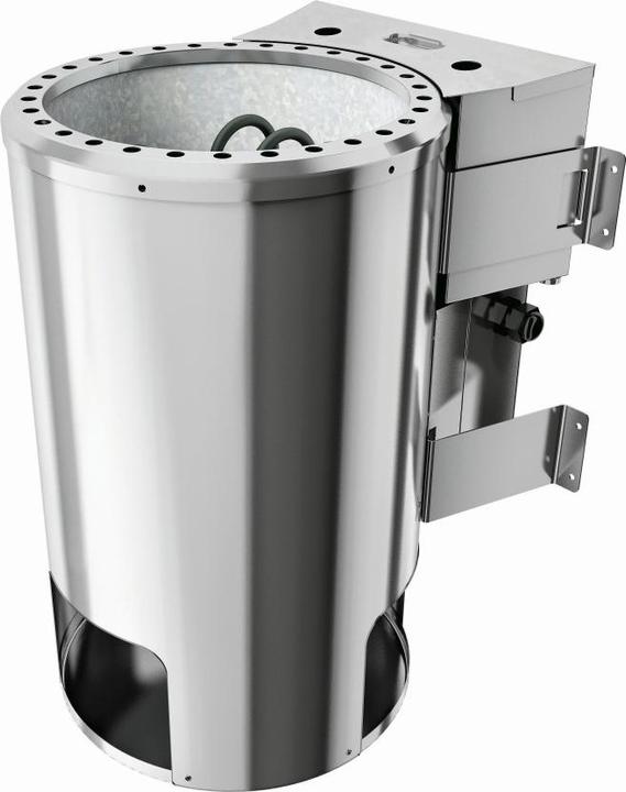 Produktbild Karibu Sauna Caspin Eckeinstieg, Kranz (Plug & Play 3,6 KW - Bio externe Steuerung)
