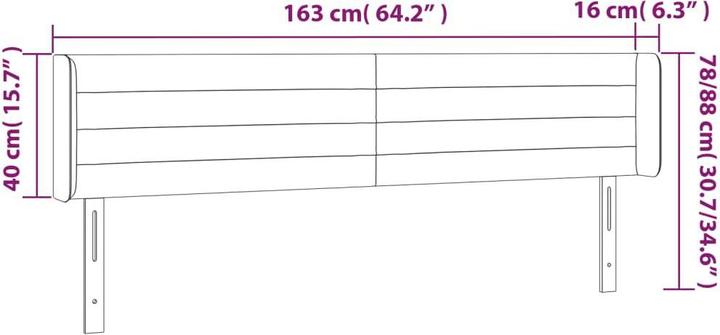 Actual product image VidaXL Kayla (163 x 16 x 88 cm)