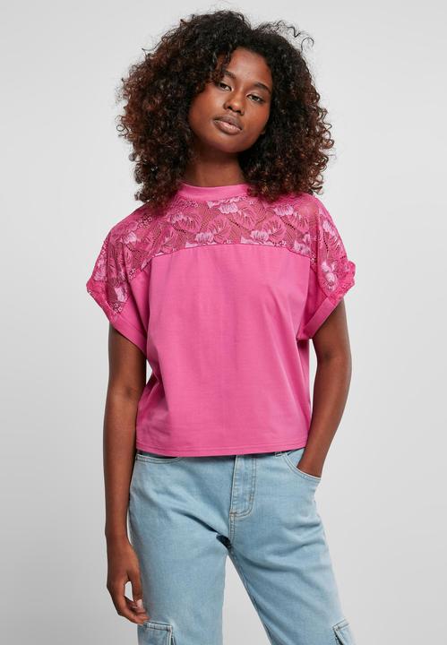 Actual product image Urban Classics Ladies Short Oversized Lace Tee - 12492 (4XL)