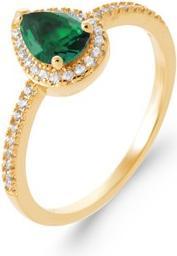 Lara Vergoldeter RING - T 54 - ZICONIA - S.EMERALD (54)