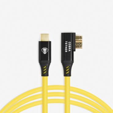 Immagine prodotto Cobra CobraTether Cavo USB-C - USB-Micro-B 10m diritto a 90 Ÿ giallo (10 m, USB 3.0)