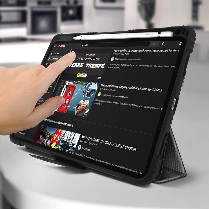 Produktbild Akashi Apple iPad Pro 11 2020 / 2018 /Air 2020 Hülle, Video-/Tastatur, - Schwarz (iPad Pro 11 2021 (3. Gen))